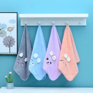 NICE CHILD Handuk Mandi Anak Bayi Kuping Timbul Microfiber Bulu Lembut Super Serap Air