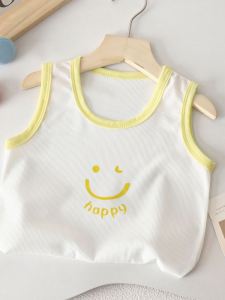 Cooling Ice Silk Thin Elastic Childrens Vest Summer Lightweight Inner Wear for Boys And Girls Baby Protection Heat Relief