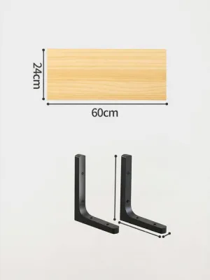 Wall Mounted Solid Wood Shelf Rack Simple Modern Style Storage Organizer Pine Wood Material Special Shape Design for Adults