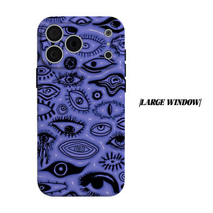 Psychedelic Eyes Texture Phone Case for iPhone 18 17 16 15 14 13 12 11 Air Pro Max Plus Double-layer Cover