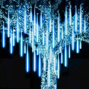 30/50CM LED Meteor Shower Rain Lights Waterproof Falling Raindrop Fairy String Light for Christmas Holiday Party Patio Decor