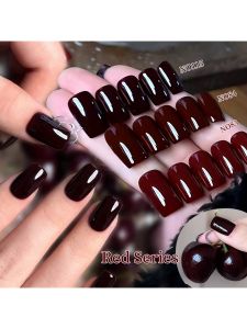 3pcs Gel Nail Polish Set - Red Shades Glossy & Matte Finish UV/LED Cured Lead-Free Alcohol-Free Gel for Salon & DIY Manicure