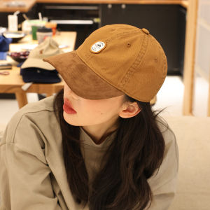 OKLA high quality suede contrasting color cap womens summer sunscreen sunshade baseball cap mens trendy brand hat niche new hat