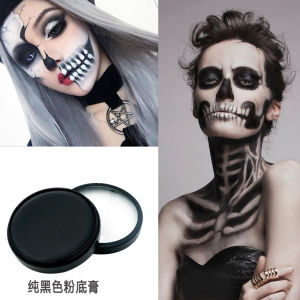 Pure Black Foundation Cream Cosplay Skull Makeup Fashion Makeup Halloween Foundation White Foundation Cream Black Foundation