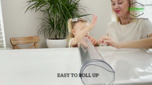 【Malaysia shipped in 24hours】Waterproof Soft Glass Transparent Table Cover for Home Kitchen Banquet Decor 60x130cm