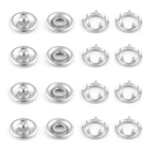Stainless Steel Snaps Buttons Sets Metal Pliers Snap Fasteners Kit Tool Sewing Buttons Press Studs Snap For Sewing Clothes Bags