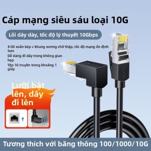 Samzhe | Dây cáp mạng Ethernet Cat6 hình chữ L 90 độ dùng trong gia đình