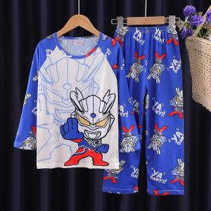 Spring Autumn Childrens Sleepwear Long Sleeve Cartoon Baby Boy Girl Home Clothes Set Medium Large Childrens Home Comfortable Pyjamas