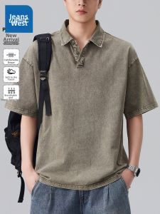 Jeanswest | 100% Cotton Short Sleeve Slim Lightweight Vintage Stylish Mens Polo Shirt