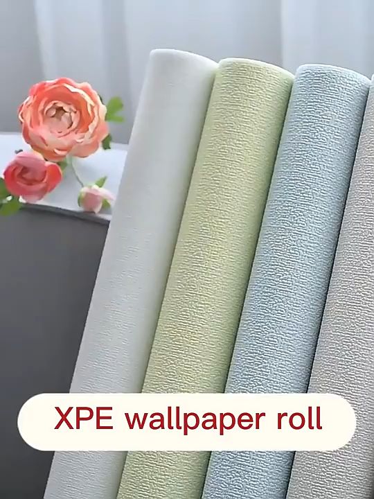 3D Self Adhesive Linen Wallpaper Rolls Foam Waterproof Wall Sticker