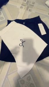 quần đùi lưng cao 1 nút thêu 2 nơ sau có big size