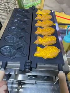 Máy Nướng Bánh Đường Phố 6 Con Cá Tráp 3000W Waffle Maker Electric 220V EU PLUG PVN7887