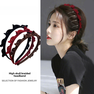New High-End Velvet Hairband for Women Texture Bangs Hair Clips Side Haircards Hair Accessories Trendy Japanese and South Korean Style