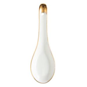 Golden Edge European-Style Ceramic Spoon Spoon Spoon Internet Celebrity Soup Spoon Small Accessible Luxury Bone China For Home Spoon Spoon Ladle Eating Meal Spoon