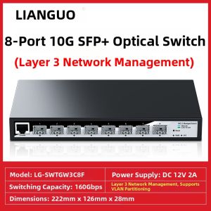LIANGUO | Managed 3 Layer Ethernet Switch 10G 8 Ports