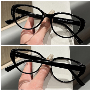 C.three High Definition Anti Blue Light Glasses Girls Whitening Glasses Cat Eye Frame Optical Glasses