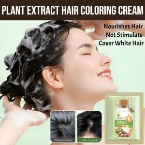 Plant Extract Hair Coloring Cream Bubble Hair Dye Shampoo Nourishes Hair To Cover White Hair Mild And Does Not Stimulate Hair