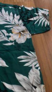 พร้อมส่ง เสื้อสงกรานต์ เสื้อฮาวาย เสื้อ เสื้อเชิ๊ตคอปกแขนสั้น เสื้อ แฟชั่นผู้ชาย เสื้อลายดอก เป็นงานผ้าสปันพิมส์ ลายชบาดอกขาว 07