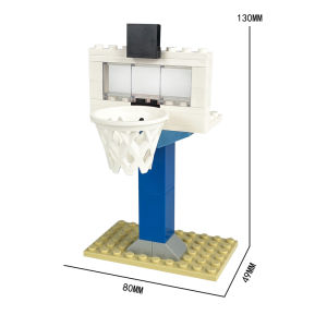 Bandai | Basketball Court Hoop Campus Cage Community Field Sports Meeting Street Stands Building Blocks Model Bricks Sets