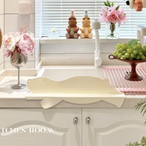 Ins Style Splash Proof Water Barrier Kitchen Sink Pool Edge Home Use Dishwashing Sink Partition Countertop Separator