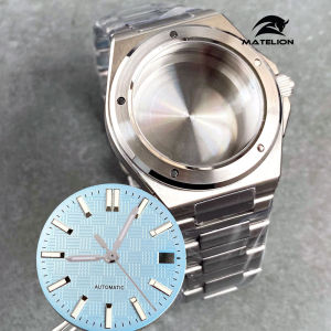 200M Waterproof 40mm Sapphire Dive Watch Case For Ingenieur NH35 NH36 NH34 PT Movement Dive Watch Part Glass Back Steel Bracelet