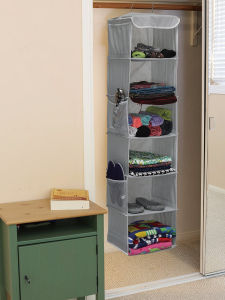 Multi-Layer Hanging Bag Closet Organizer Cloth Art Home Use Clothing Hat Storage Bag for Dormitory Handmade American Style