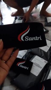 PECI SANTRI - Peci Songkok Kopiah Hitam Logo Santri Terbaru Anak dan Dewasa Muslim Tinggi 9 cm