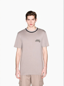 Armani Exchange | Spring and Summer Mens Round Neck Short Sleeve Retro Embroidery Cotton T-Shirt