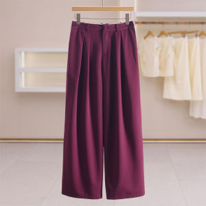 Loose Pleated Straight Trousers
