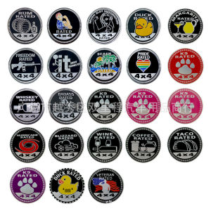 Rated 4x4 logo for JEEP Wrangler Grand Cherokee Compass Patriot Renegade Rear trunk emblem Car side sticker Metal cartoon badge decor