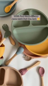 PERLATAN MAKAN BAYI / ANAK - SET PIRING / PLATE SENDOK+GARPU CELEMEK/ SLABBER / BIBS PREMIUM