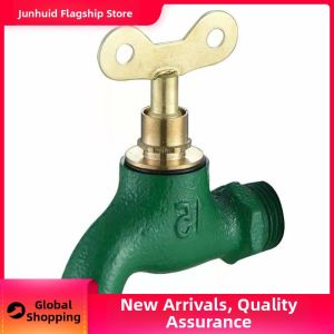 JUNHUIDA | Vintage Green Cast Iron Painted Water Faucet 1/4inch