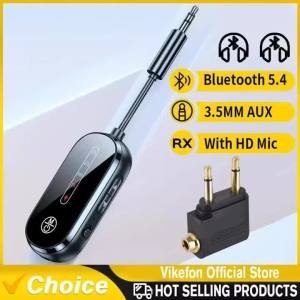 Bluetooth 5.4 Receiver Transmitter Low Latency 3.5mm AUX Jack Wireless Audio Adapter For TV Airplane Car Speaker PC Headset