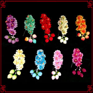 Traditional Chinese Opera Dance Headwear Miss Flower Girl Hair Accessory Peking Opera Cheek Flower Qingyi Huabdan Costume Accessories