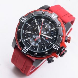 Jam Tangan Pria Sa Chrono Karet Rubber Mewah Fashion Kekinian Keren Elegan