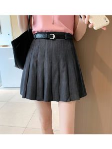 Váy nữ Amiluck ngắn xếp ly bằng chất denim xanh cạp cao dáng chữ A