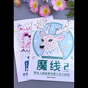 Number Dot-to-Dot Book and Fun Maze Books (2 Books Each)Educational Book Set数字连线书&迷宫书-B049