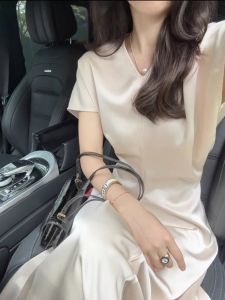 QFN | Silk Elegant Aesthetic White Dress