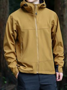 CHAFEI | Mens Waterproof Windproof Softshell Jacket with Fleece Lining