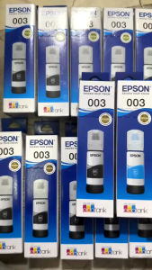 หมึกเติม Epson 003 BK C M Y for L3110/1110/3101/3100/3116/3150/5190/5196 ของแท้ แบบมีกล่อง