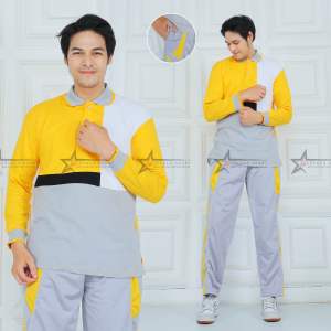 Setelan baju olahraga seragam senam pria dan wanita / Set kaos training olahraga