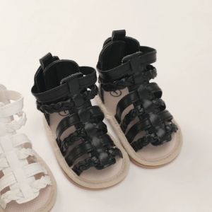 2023 Brand New Cute Newborn Infant Baby Girls Bowknot Princess Shoes Toddler Summer Sandals PU Non-slip Rubber Shoes 0-18M