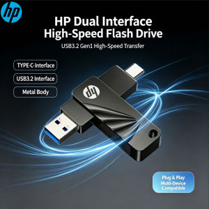 HP | HP 762C USB Flash Drive 64GB 128GB 256GB Metal Dual Connector Type C USB 3.2 Memory Stick for Phone Laptop Computer