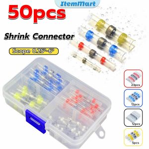 ItemMart 50PCS Solder Seal Wire Connector Waterproof Heat Shrink Middle Connection Terminal Combination Box