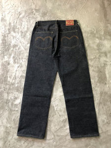 Quần Jeans Nam Ống Thẳng Rộng Màu Đen Đơn Giản Phong Cách Mỹ Cổ Điển Cổ Điển Nhật Bản Quần Jeans Denim 15oz Dày Cao Cấp