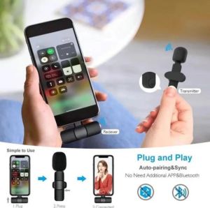 100% ORI CLIP ON MIKROFON WIRELESS K8 FOR TIPE C ANDROID PERFECT REDUCE NOISE MICROPHONE