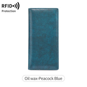 Minimalist Ultra-thin Womens Wallet RFID Blocking Credit Card Holder Bi-fold Long Womens Wallet Solid Color Portable Clutch