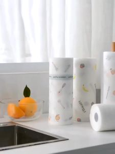 50 Pulls/Roll Disposable Clean Rag Paper Kitchen Oil Absorbent Paper Washable Dish Cloth Dish Towel Wipe Napkin Cleaning Sheets