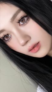 【Maruko lens】MYAKHIE Series Brown/Gray 2pcs Contact Lenses 14.2mm   Comes With Mirror Case Yearly Use Contact Lens