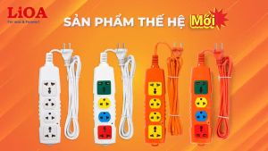 Ổ cắm kéo dài Lioa siêu tải 3300w loại có dây dẫn 3mét 3P-3M/CM/2-15A 4P-3M/CM/2-15A